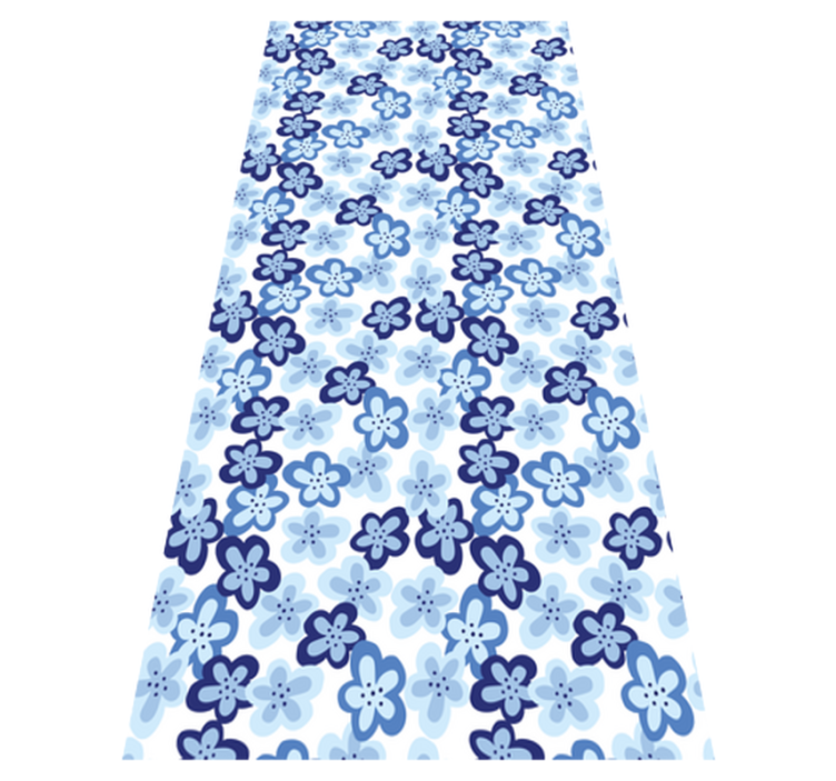 Vinyl teppich blumen im nordic blumenmuster - TenStickers