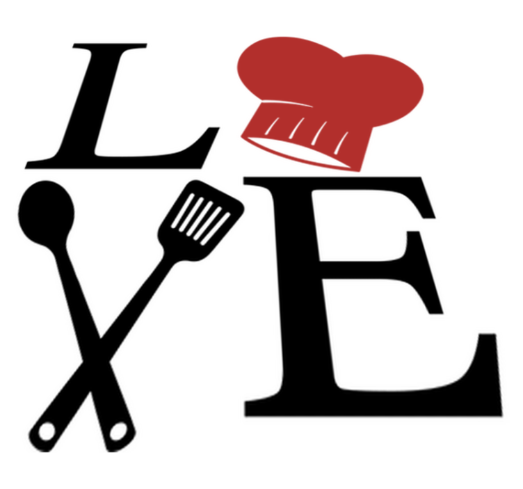 Vinyl teppich küche liebe des kochs - TenStickers