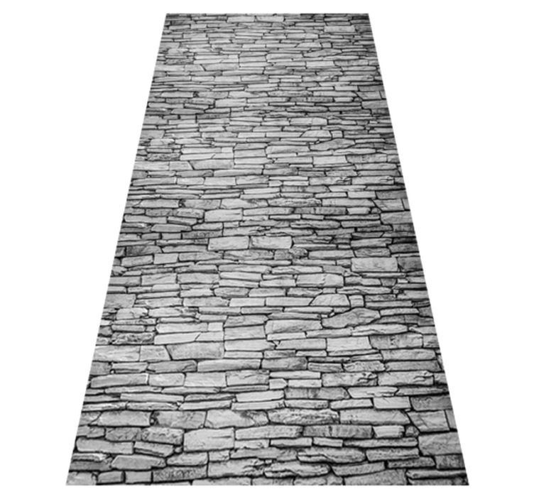 Vinyl teppich esszimmer mit organisierten steinen - TenStickers