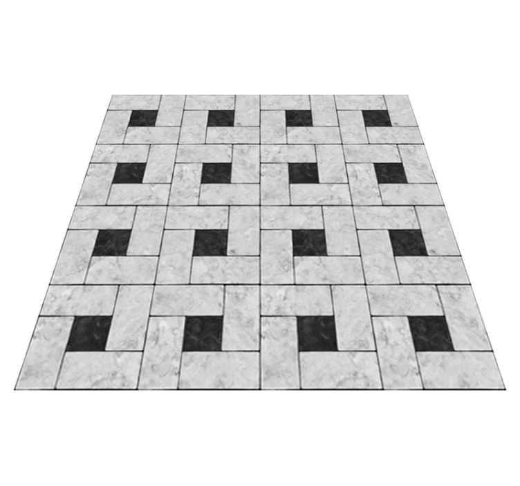 Vinyl teppich esszimmer graue steingefliesse - TenStickers