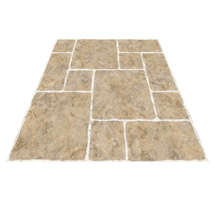 Vinyl teppich badezimmer beige steine - TenStickers