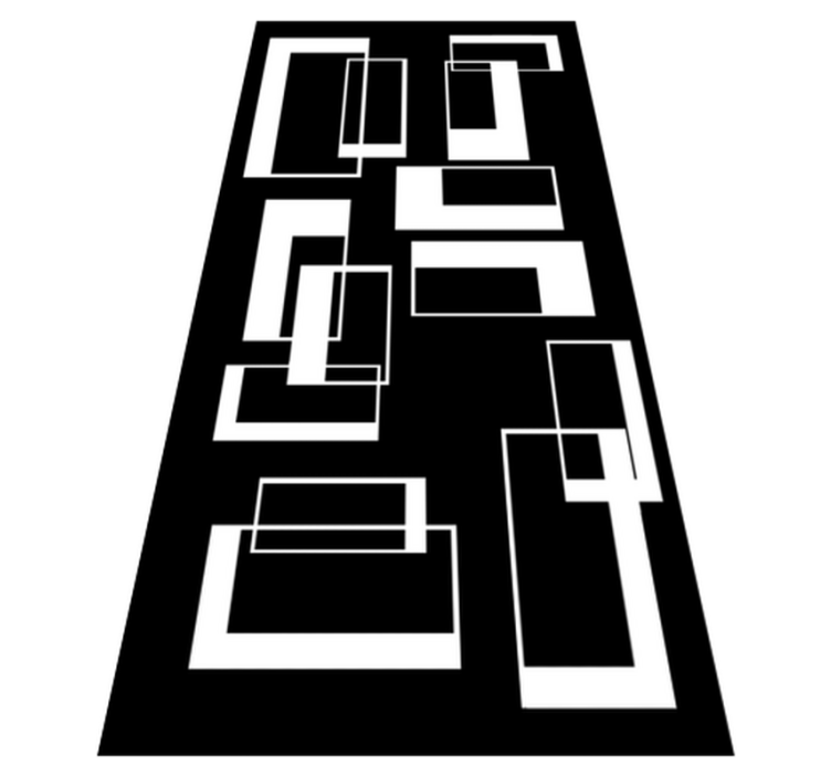 Vinyl teppich badezimmer in minimalistischen rechtecken - TenStickers