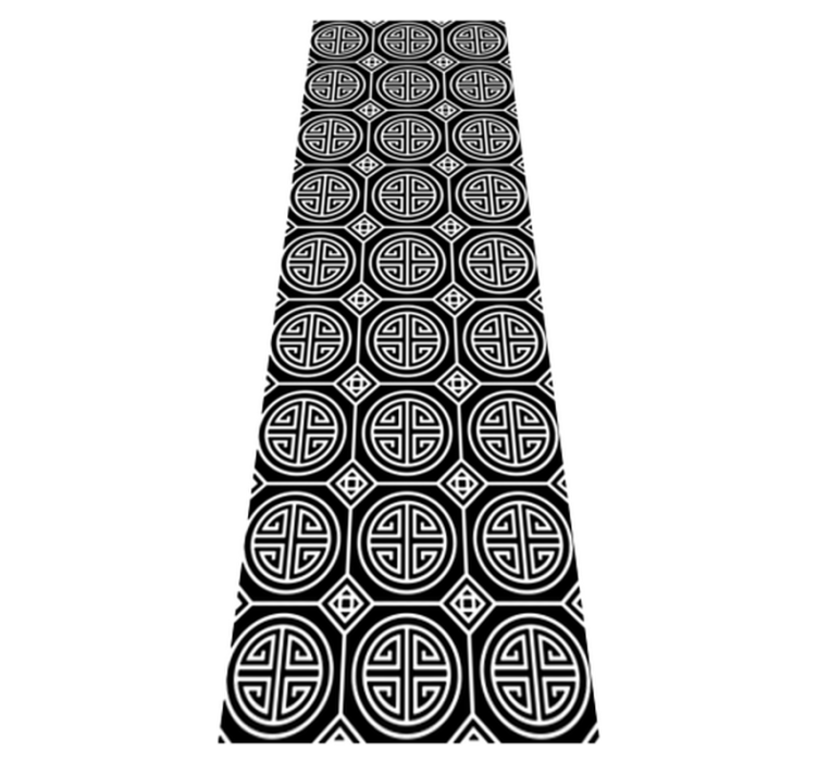 Vinyl teppich badezimmer im japanischen minimalismus - TenStickers