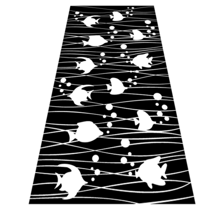 Vinyl teppich badezimmer fische und blasen - TenStickers