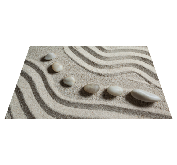Vinyl teppich badezimmer zen pfad sand - TenStickers