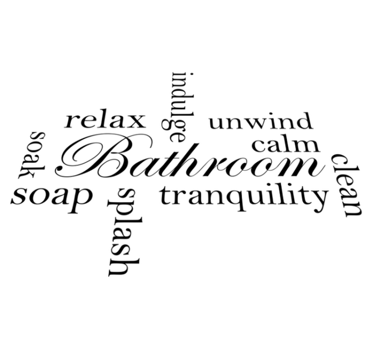 Vinyl teppich badezimmer entspannende worte - TenStickers