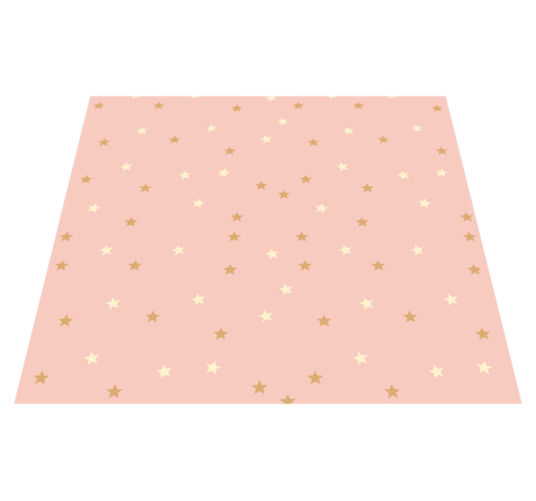 Vinyl teppich sterne mit kleinen goldenen sternen auf rosa - TenStickers