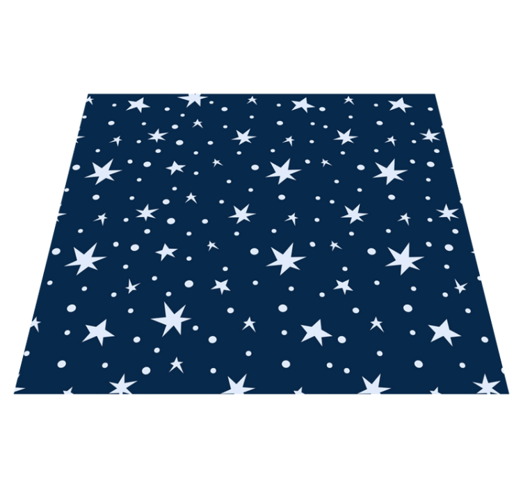 Vinyl teppich sterne auf marineblau - TenStickers