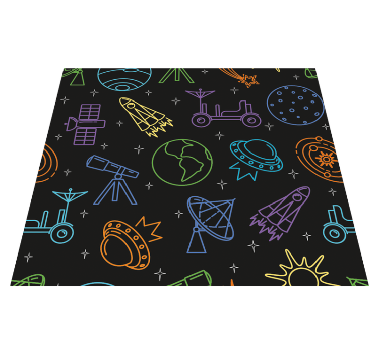 Vinyl teppich sterne weltraum icons - TenStickers