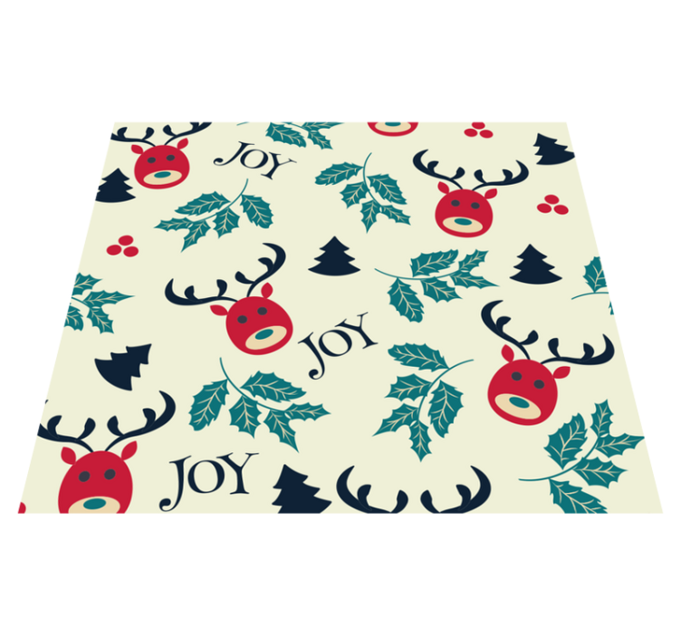 Vinyl teppich weihnachten freude und rentiere - TenStickers