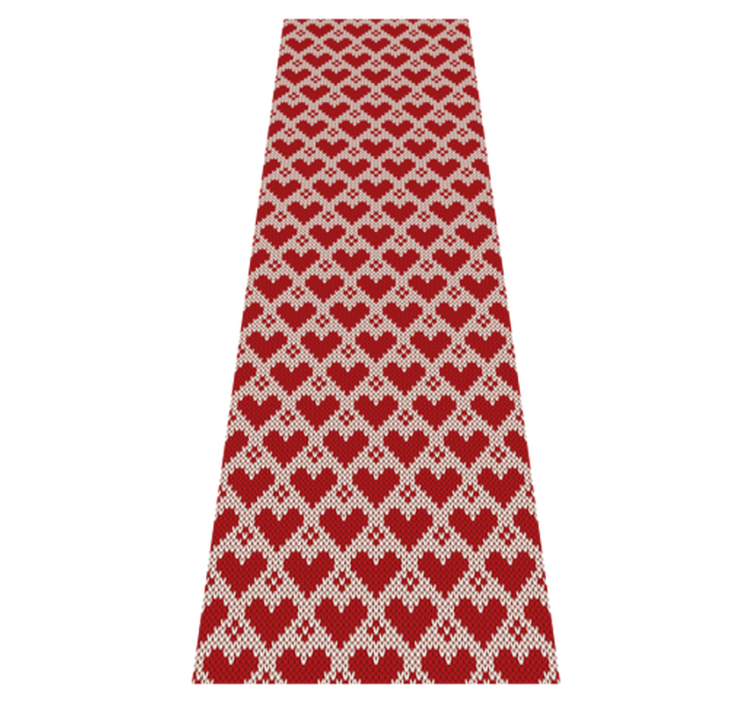 Vinyl teppich weihnachten mit strickpullover herzmuster - TenStickers