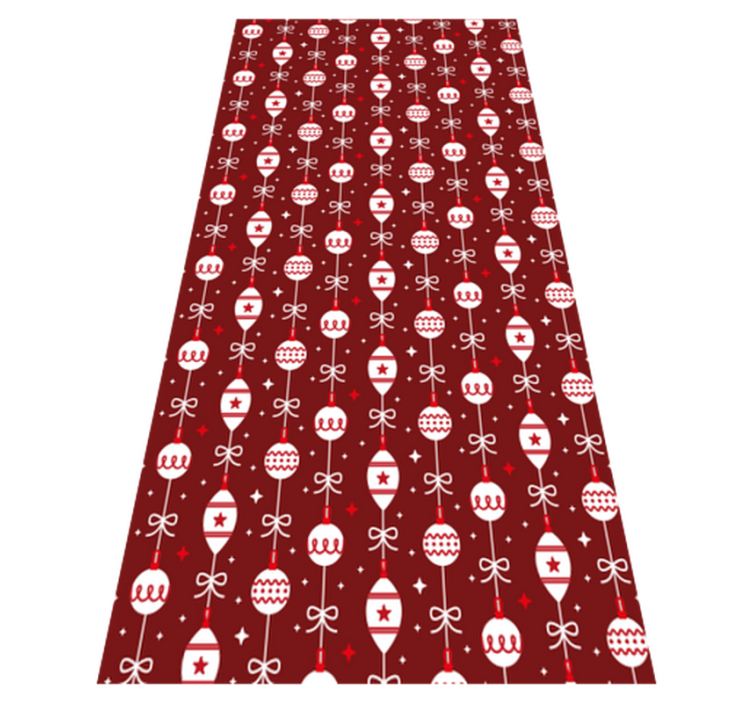 Vinyl teppich weihnachten mit christbaumkugeln - TenStickers