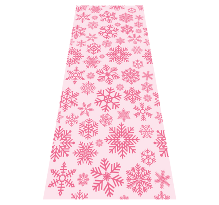 Vinyl teppich weihnachten mit pinkem schneeflocken design - TenStickers