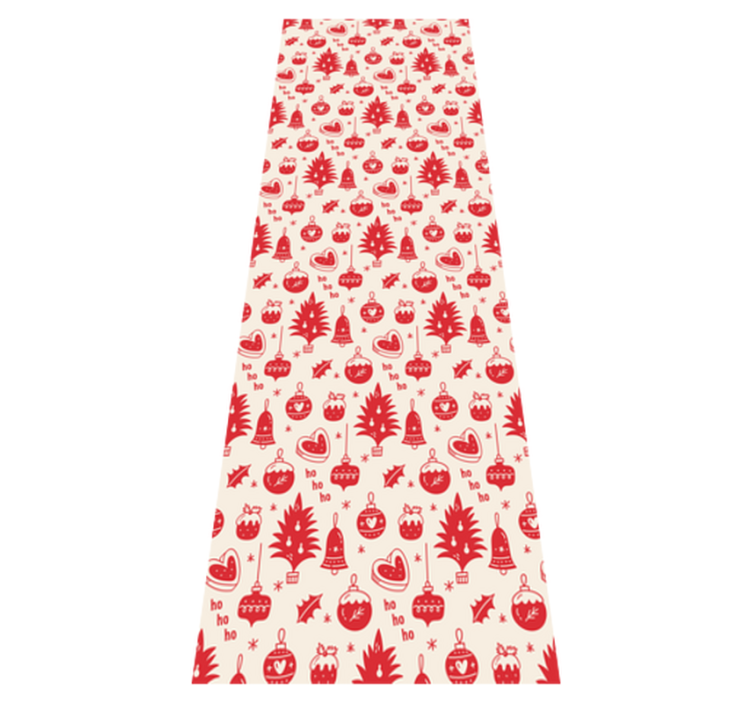 Vinyl teppich weihnachten mit niedlichem rot-pinkem muster - TenStickers