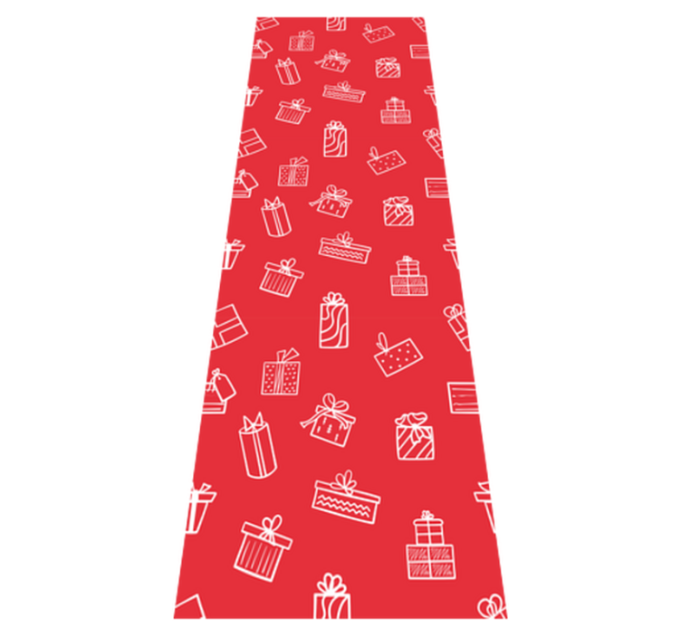 Vinyl teppich weihnachten weiße geschenke roter hintergrund - TenStickers