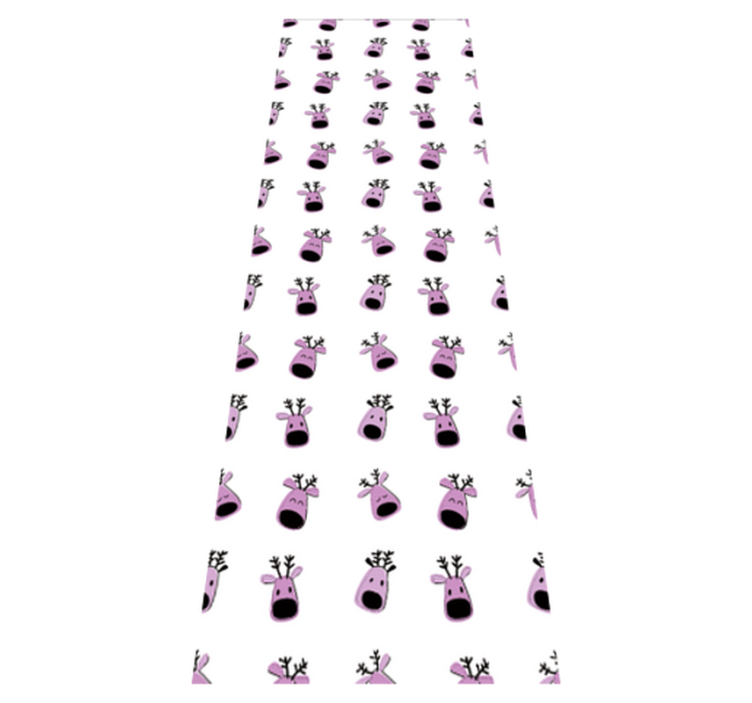 Vinyl teppich weihnachten pinkes reh muster - TenStickers