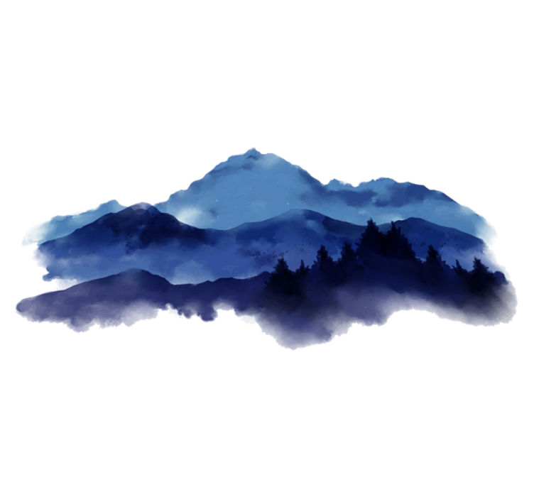 Vinyl teppich natur papierschnitt berge - TenStickers