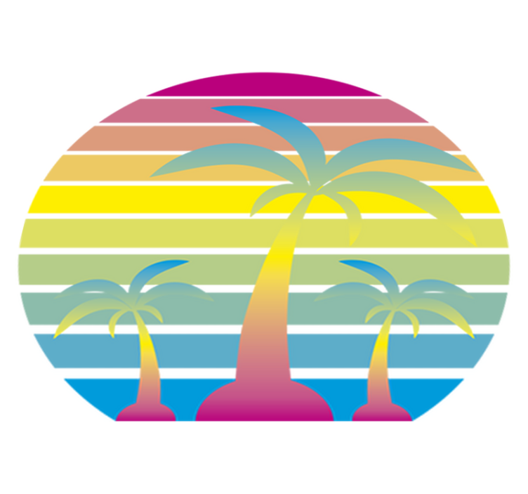 Vinyl teppich natur 80er jahre vintage sonnenuntergang - TenStickers