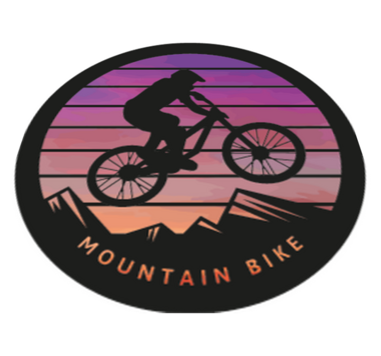 Vinyl teppich natur für mountainbiker in den bergen - TenStickers