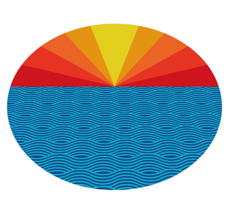 Vinyl teppich natur retro meer sonnenuntergang - TenStickers