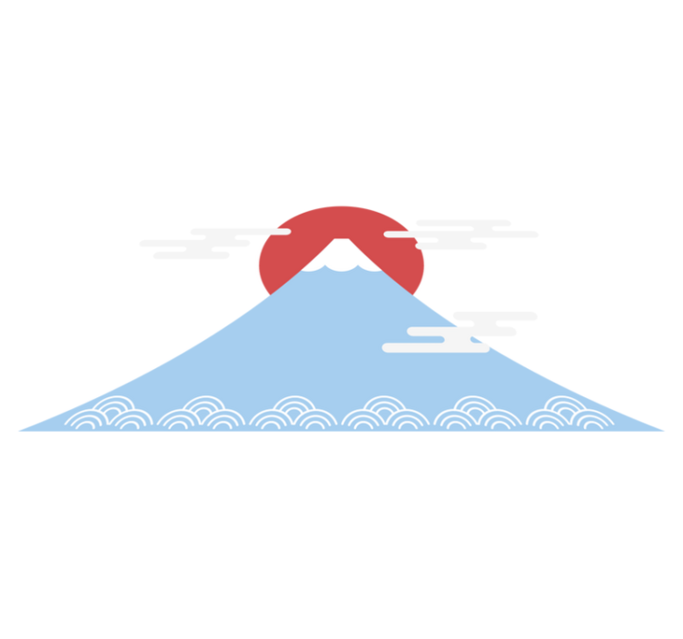 Vinyl teppich natur im asiatischen bergstil - TenStickers