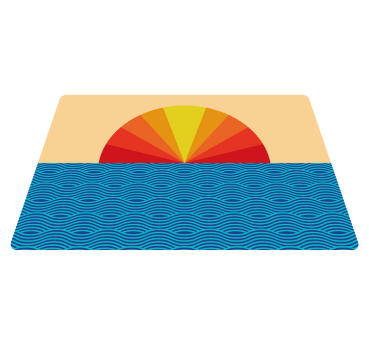 Vinyl teppich natur vintage sonnenuntergang laptop - TenStickers