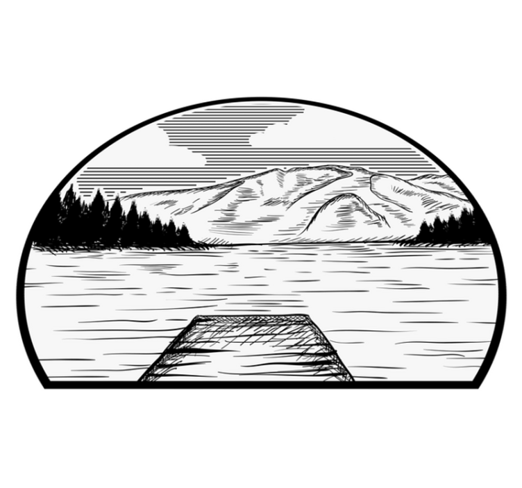 Vinyl teppich natur wohnmobil kiefernsee - TenStickers