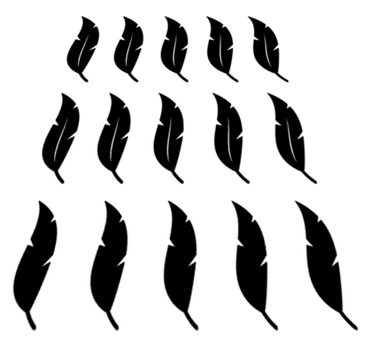 Vinyl teppich natur mit schwebenden federmustern - TenStickers