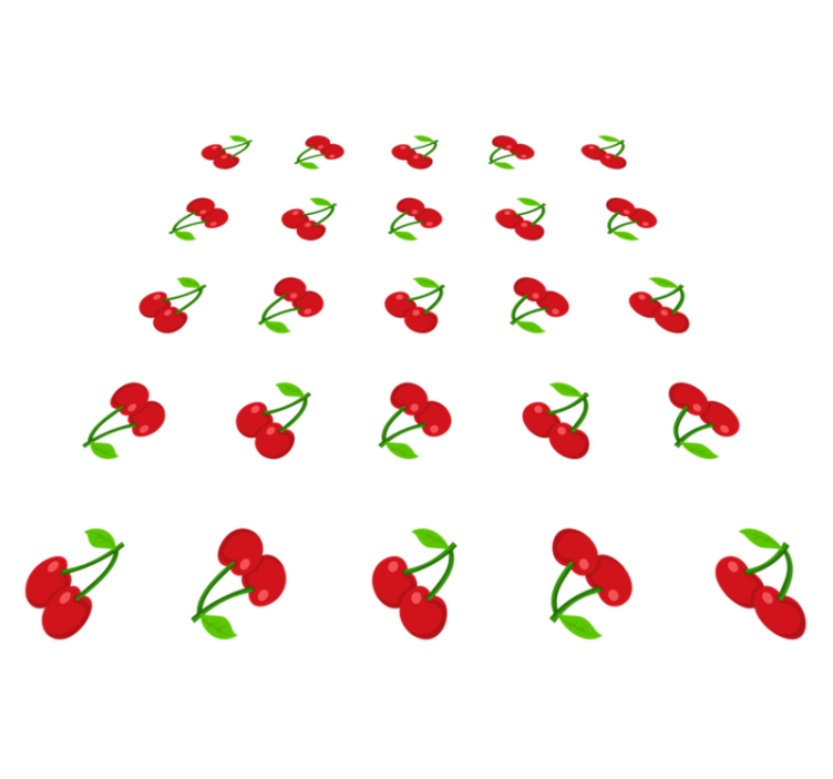 Vinyl teppich natur mit kirschmuster design - TenStickers