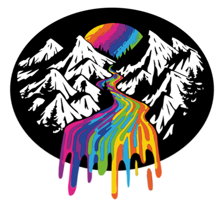 Vinyl teppich natur regenbogen berglandschaft - TenStickers