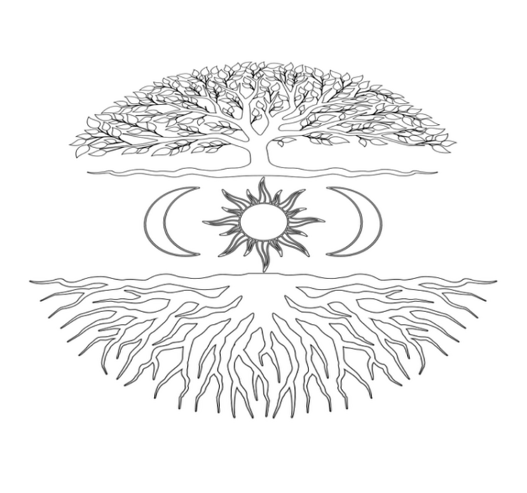 Vinyl teppich natur wurzelsystem - TenStickers