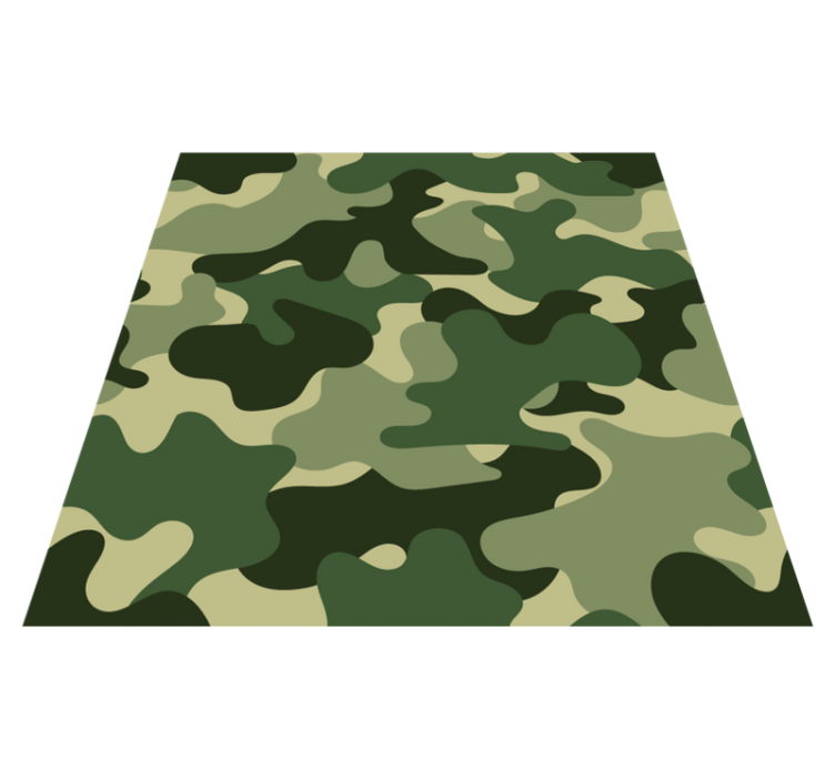Vinyl teppich natur mit camouflage muster - TenStickers