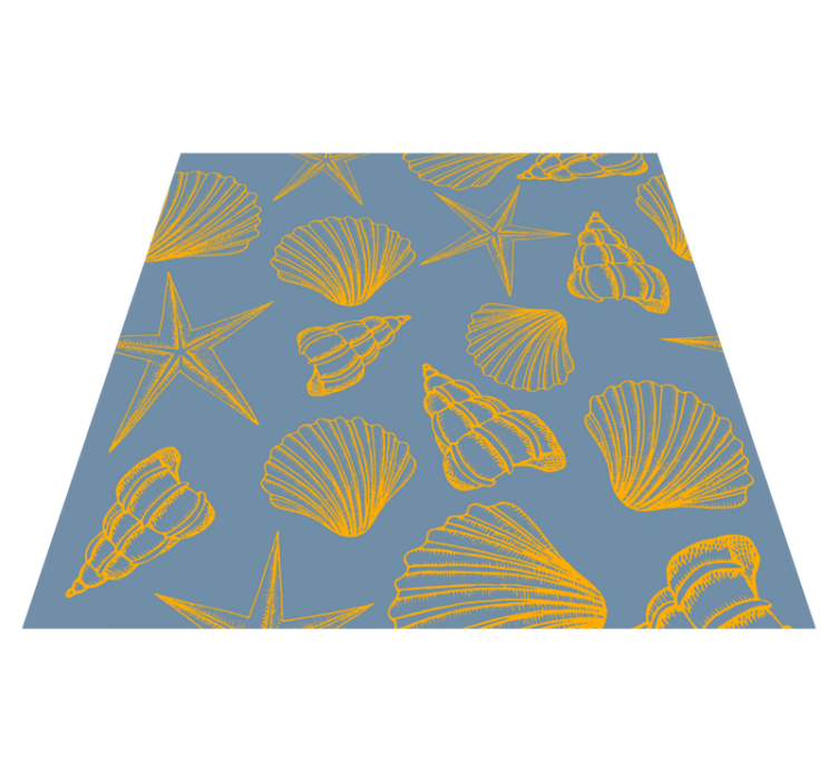 Vinyl teppich natur muscheln und sterne - TenStickers