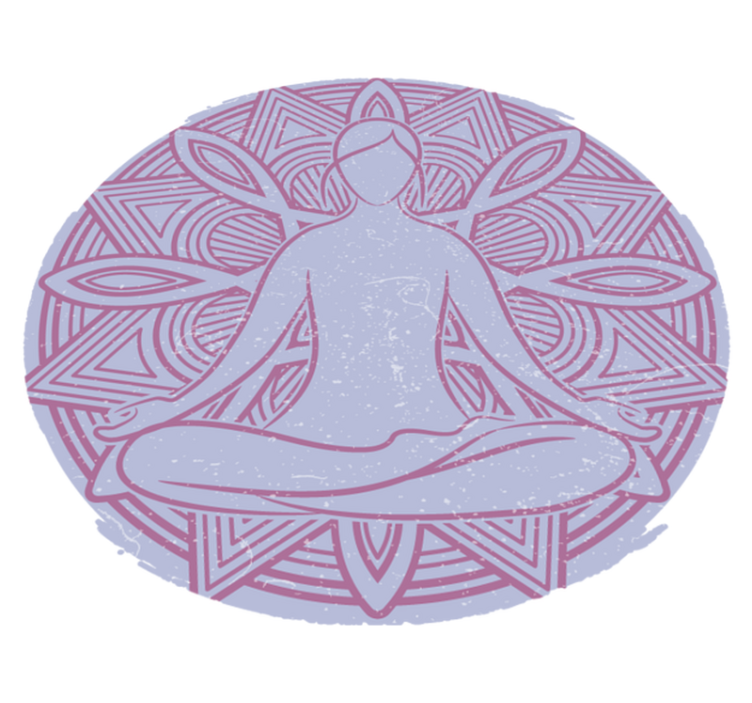 Vinyl teppich natur mit meditativem mandala - TenStickers