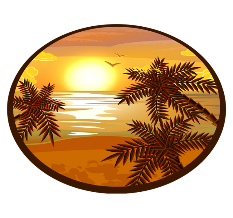 Vinyl teppich natur ruhige sonnenuntergang aussicht - TenStickers