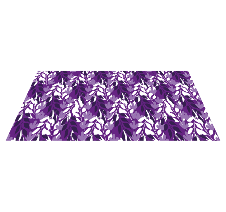 Vinyl teppich natur mit blätter-motiv - TenStickers