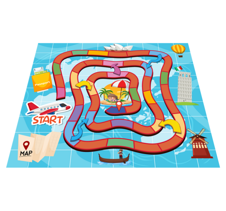 Vinyl teppich spiele für brettspiel reisen - TenStickers