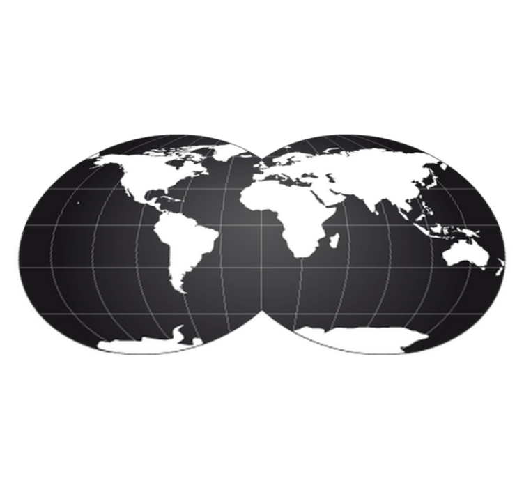 Vinyl teppich weltkarte dekorativer globus - TenStickers