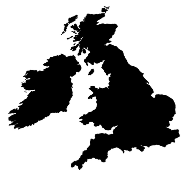 Vinyl teppich weltkarte einfarbige englandkarte - TenStickers