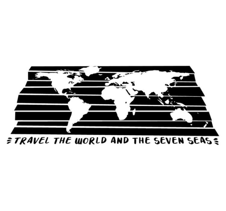 Vinyl teppich weltkarte die welt bereisen - TenStickers