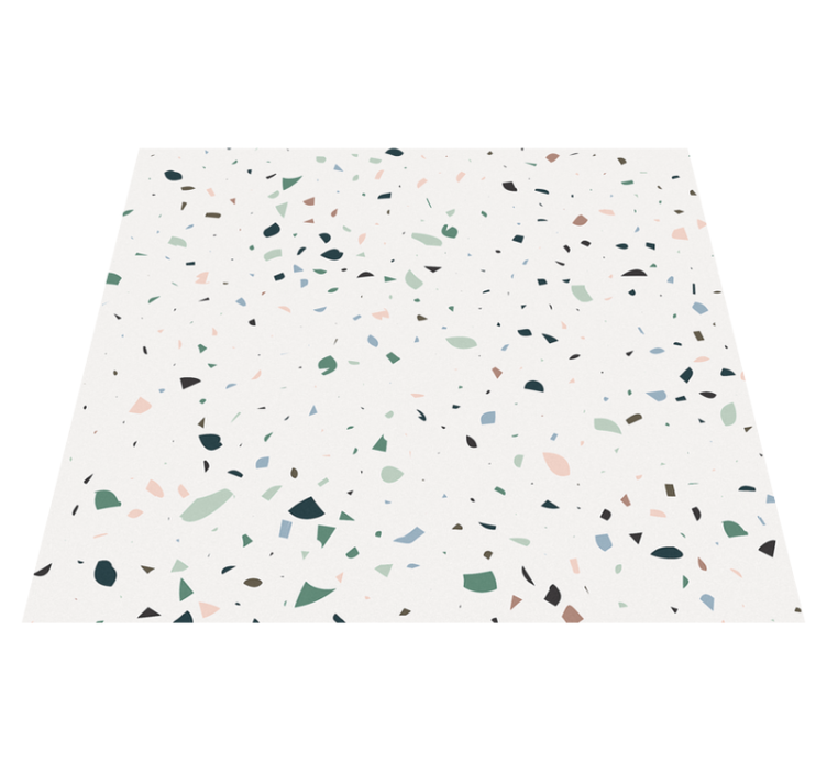 Vinyl teppich badezimmer weißer terrazzo - TenStickers