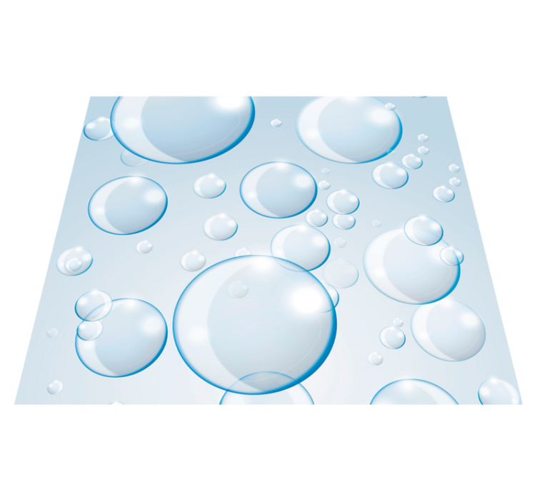 Vinyl teppich badezimmer mit kugelblasen-motiv - TenStickers