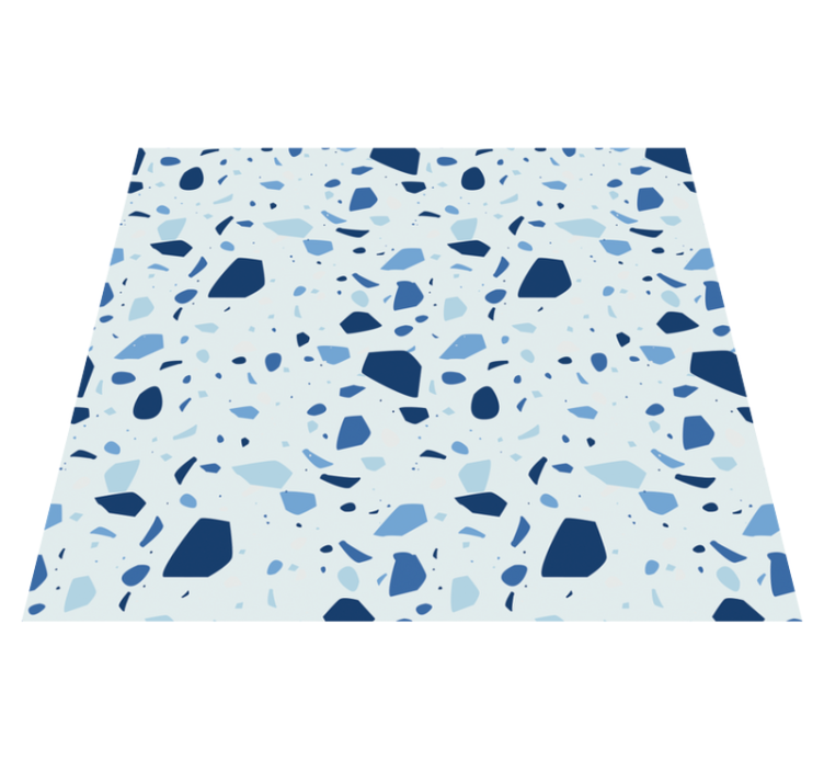 Vinyl teppich badezimmer in blauem terrazzo - TenStickers