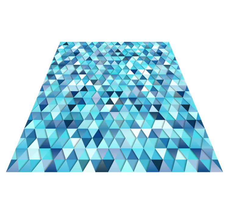 Vinyl teppich badezimmer geometrisches blau abstrakt - TenStickers