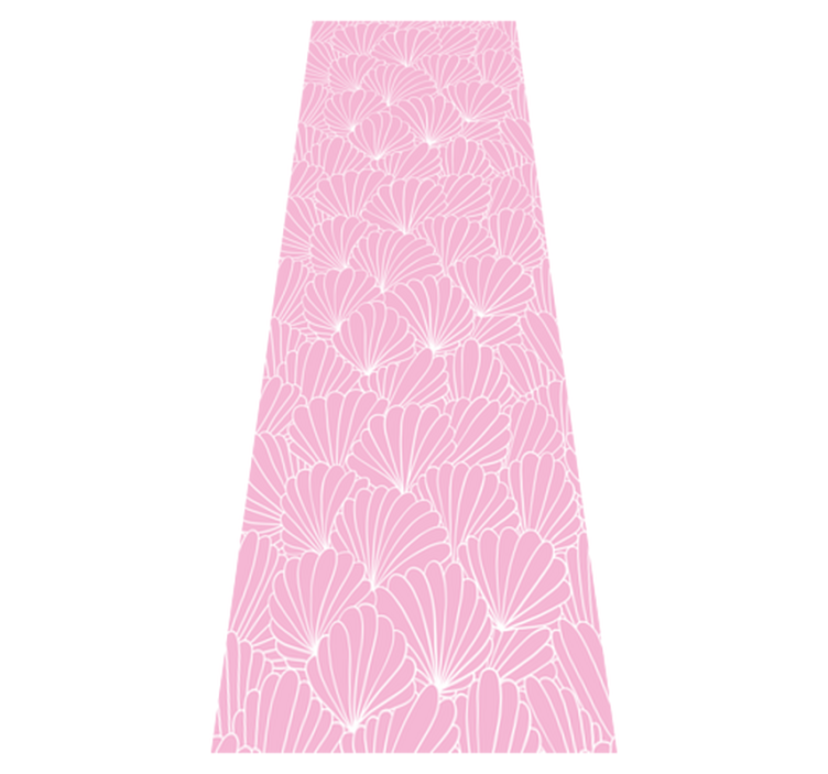 Vinyl teppich badezimmer im kawaii stil rosa muscheln - TenStickers