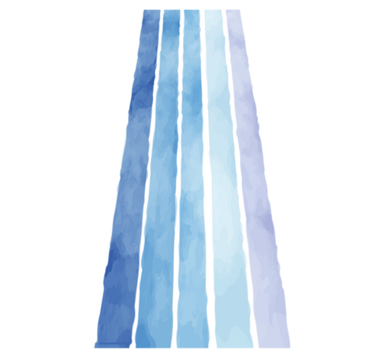 Vinyl teppich badezimmer mit blauem aquarellmuster - TenStickers