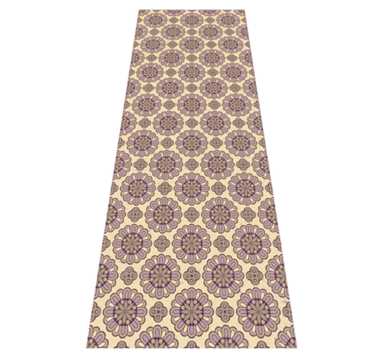 Vinyl teppich badezimmer lila ethnisches mandala - TenStickers