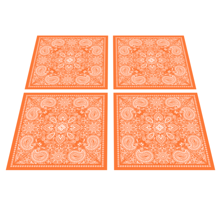 Vinyl teppich badezimmer paisley fliesenmuster - TenStickers