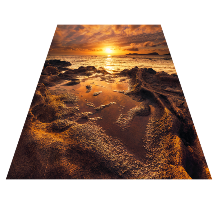 Vinyl teppich badezimmer bewölkter sonnenuntergang - TenStickers