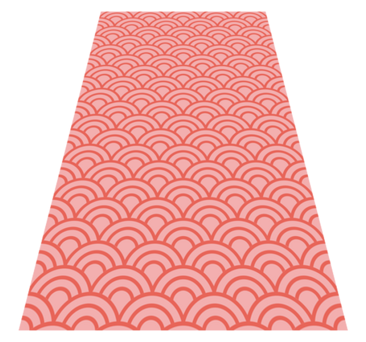 Vinyl teppich badezimmer in living coral pantone - TenStickers